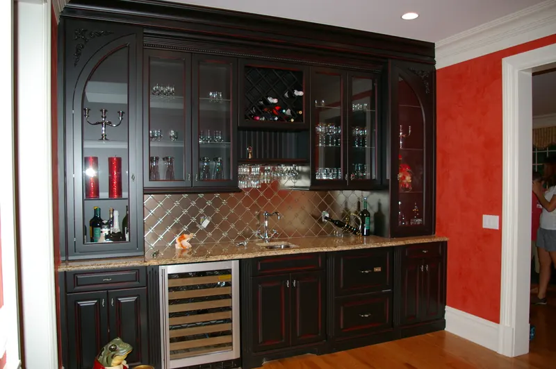 Custom home bar by Top Line Woodworking