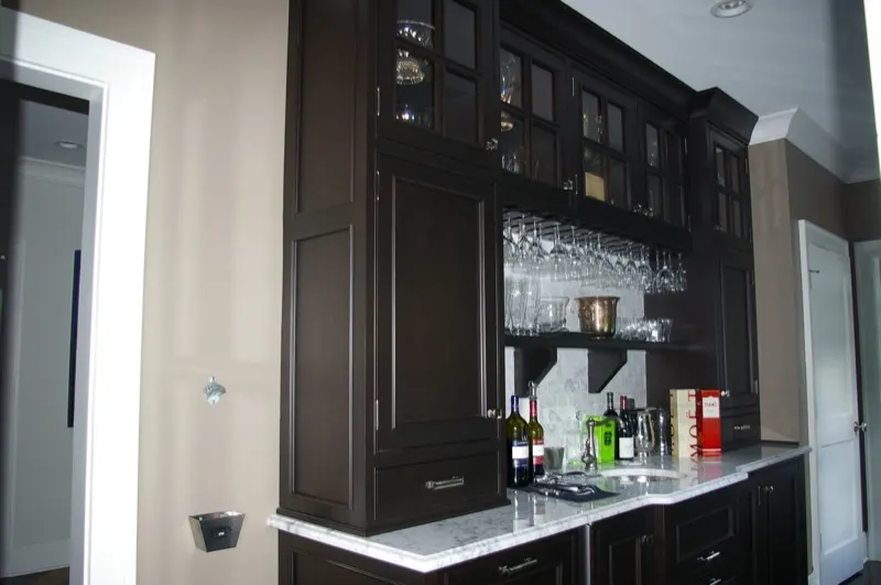 Custom home bar by Top Line Woodworking