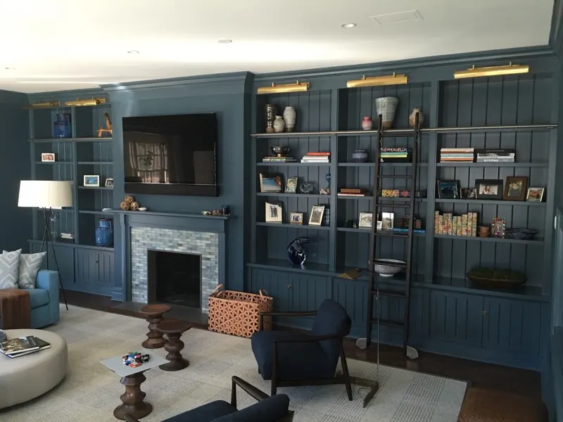 Home office and library built-ins by Top Line Woodworking