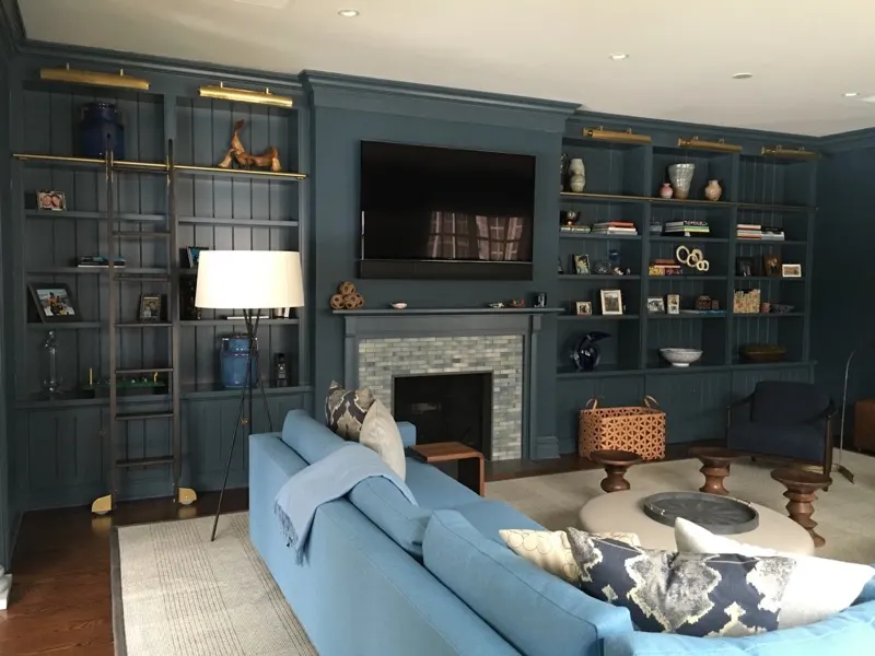 Home office and library built-ins by Top Line Woodworking