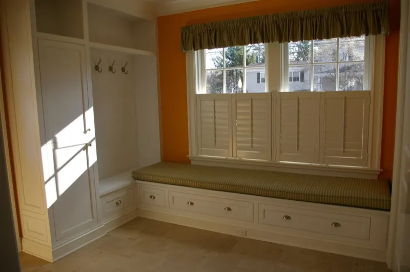 Custom storage cabinetry by Top Line Woodworking