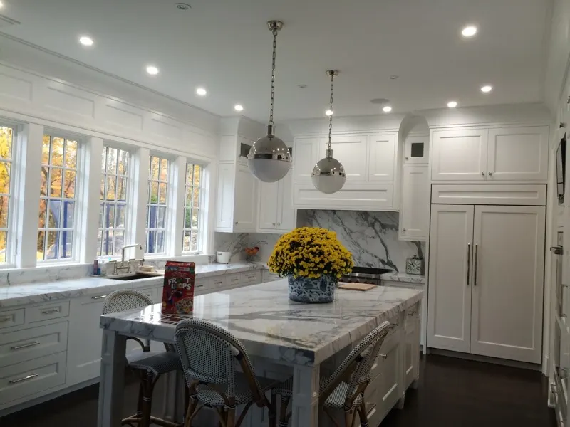 Traditional kitchen cabinetry by Top Line Woodworking